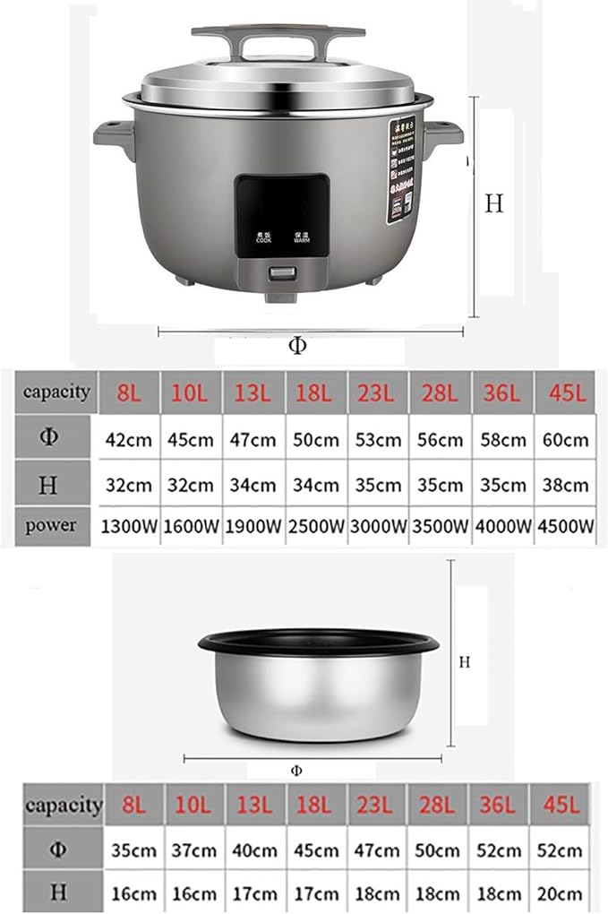 Large Capacity Rice Cooker (8L-45L) Canteen Commercial Hotel Home Old-fashioned Large Rice Cooker 8-60 PeopleUS/EU Used(23L)