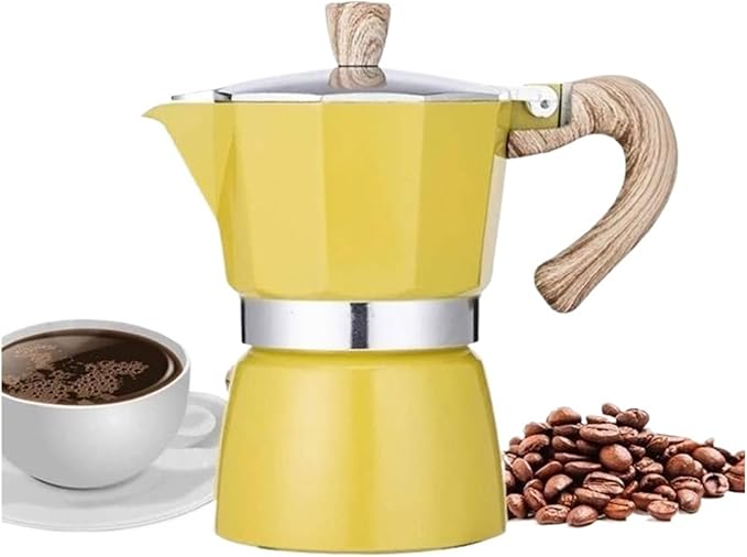 G6KA 3/6 Cup Stovetop Coffee Maker 150/300ml Brewer With Heat Resistant Handle(6 cups 300ml)