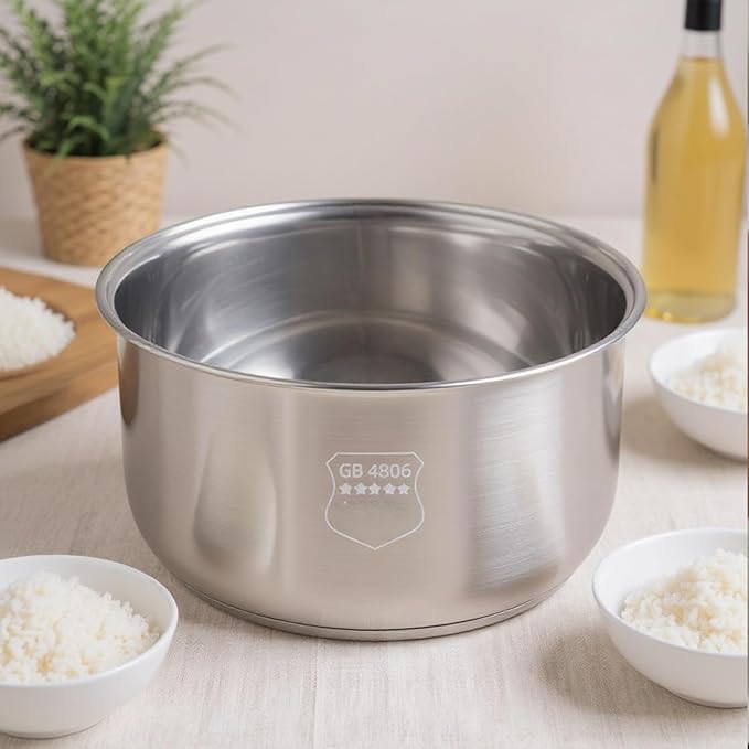 5.5-Cup (3L) 316 Stainless Steel Inner Pot Compatible with Tiger JAZ-A10U – Nonstick Rice Cooker Bowl Insert Durable &amp Dishwasher Safe
