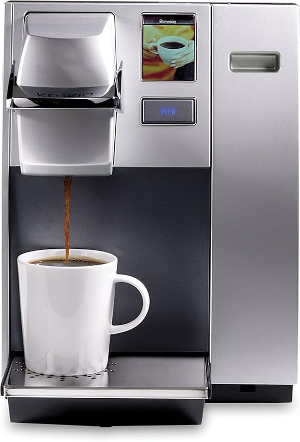 Office Pro Commercial Coffee Maker Single Serve K-Cup Pod Coffee Brewer Silver Extra Large 90 Oz. Water Reservoir