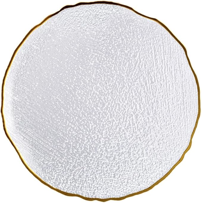 Karaca Milanda Gold Glass Dinnerware Set for 4 People 12 Pieces Transparent Gold
