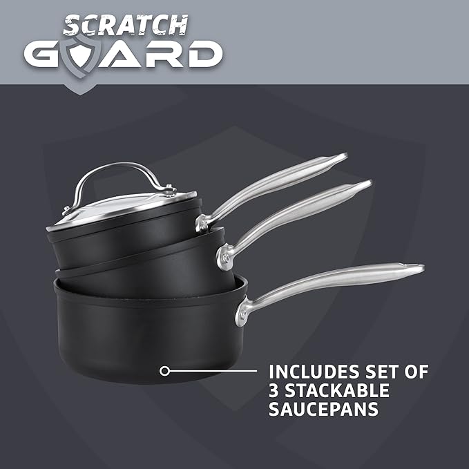 Prestige SG Alu 4+1pc Set with Bonus Milkpan (16/18/20cm Cov Saucepan 29cm Fry + free milkpan)