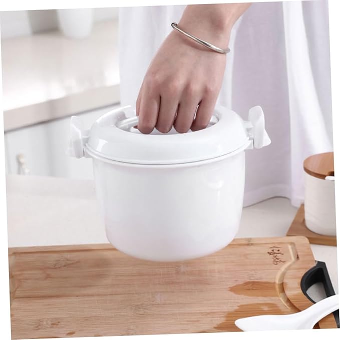 Garneck 2pcs Insulated Rice Cooker Sticky Rice Steamer Microwave Cooker Large Capacity Portable Home Office Supply