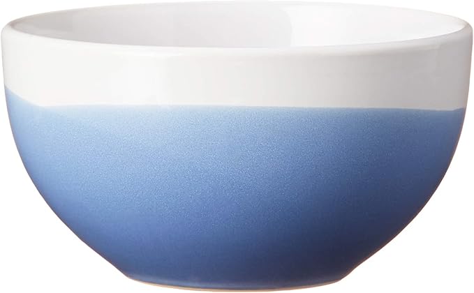 American Atelier Round Dinnerware Sets | Blue &amp White Kitchen Plates Bowls and Mugs | 16 Piece Stoneware Oasis Collection 10.5 x 10.5 | Dishwasher &amp Microwave Safe | Service for 4