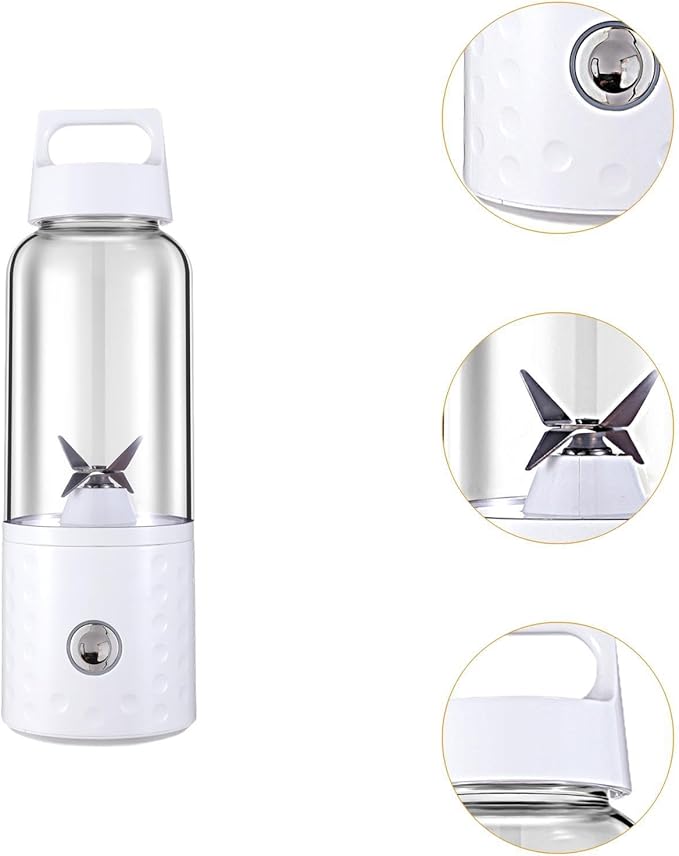 Portable Juicer Blender Electric Juicer Handheld Fruit Juicer Personal Fruit Mixer Mini Blender Cup Citrus Juicer Pink(White)