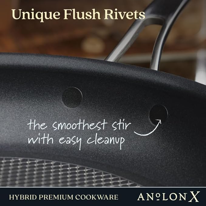 Anolon X Hybrid Nonstick Cookware Induction / Pots and Pans Set 10 Piece - Dark Gray
