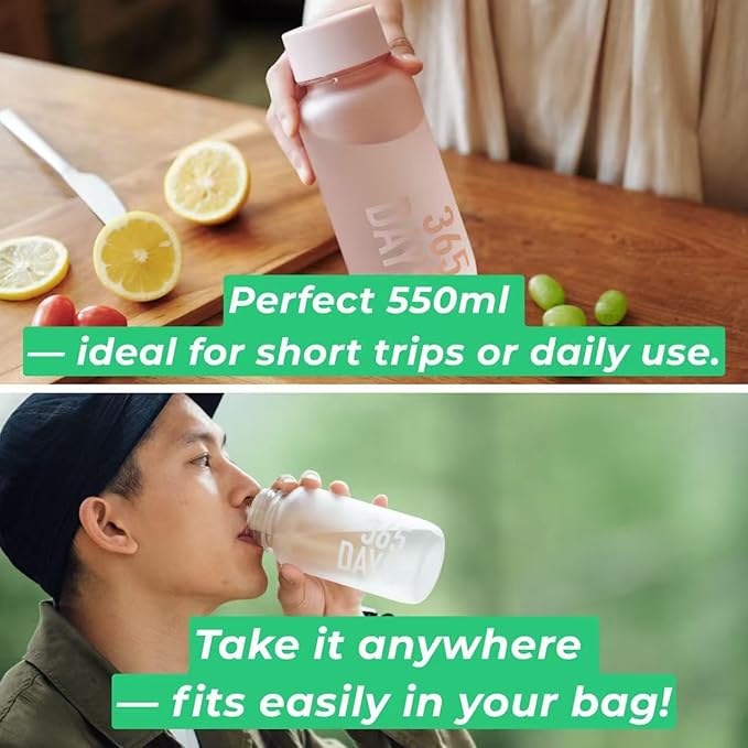 WEMUG Portable Cold Brew Maker 18.6 oz Modern Simple design Leak Proof Ultra Light BPA-Free Durable Plastic 365 (white)