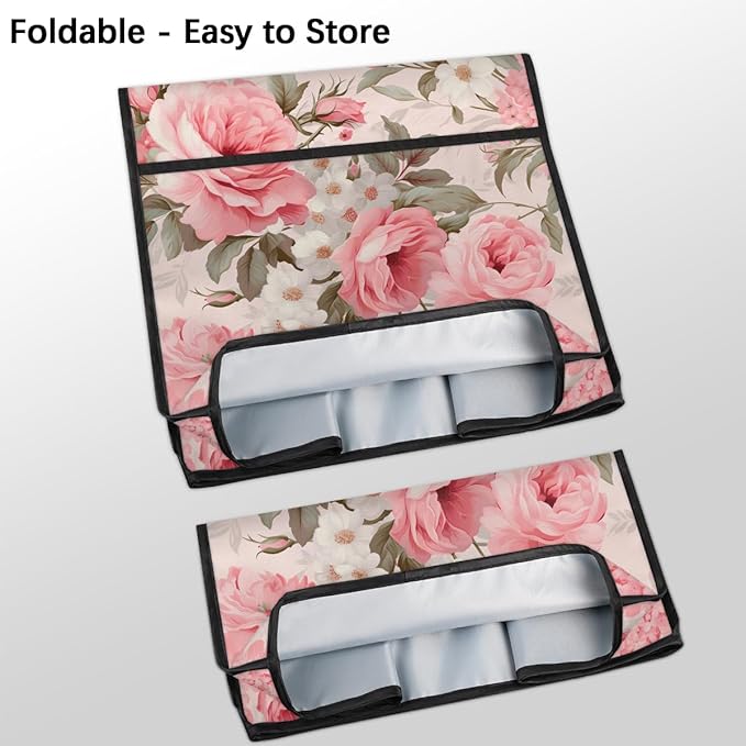 cfpolar Kitchen Aid Mixer Cover Compatible with 6-8 Quarts Flower Pink Rose Stand Mixer Cover Kitchen Aid Mixers Accessories Appliance Organizer Bag Dust Covers with Zipper Pocket