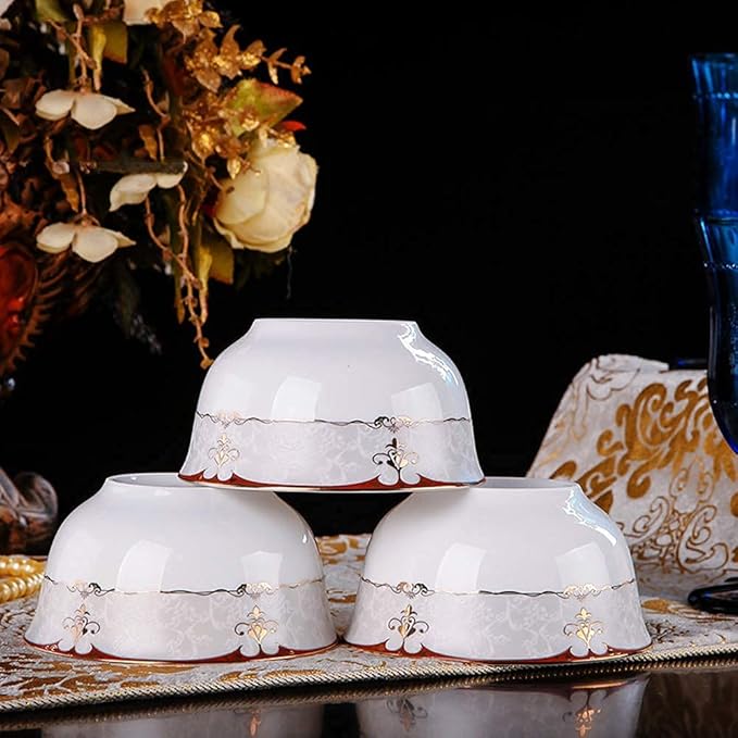 Ceramics Dinnerware Set 56 Pieces Luxury Bone China Dinner Sets/Porcelain Combination Set - Plates and Bowls Sets for Wedding Gifts