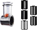 Stainless Steel Slicer/Shredder Attachment Compatible for KitchenAid Stand Mixer with 5 Blade Slicer Salad Maker