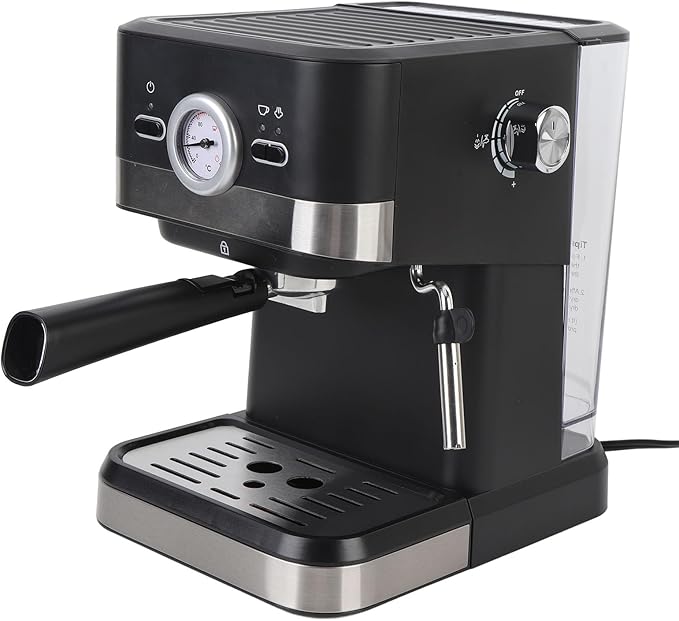 Aramox 20Bar Coffee Maker 1050W Electric Coffee Machine with Milk Frother 1.5L Water Tank Compact Cappuccino Latte Making Powerful Pressure for Rich Taste Quick Preheating (US Plug