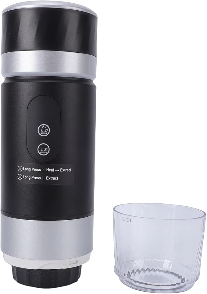 7500mAh 20 Bar Portable Coffee Machine Rechargeable Handheld Coffee Maker with 2 Batteries Compatible with Ground &amp Capsules Ideal for Camping Travel &amp Office