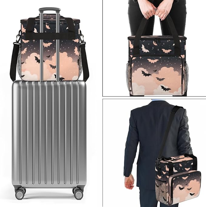 Magical Bat Coffee Maker Carrying Bag Fantastic Bat Travel Storage Bag Compatible with K-Mini or K-Mini Plus Single Serve Coffee Brewer Carrying Case with Multiple Pockets &amp Shoulder Strap