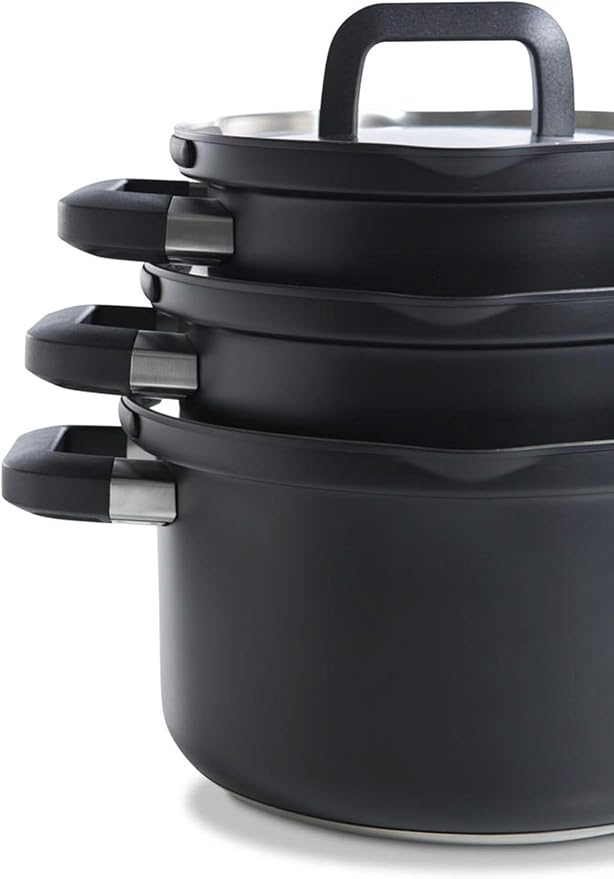 BK Flow Cool Black stainless steel pan set 4-piece (1011764)
