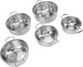 AYNEFY Durable Glass Lid Collection Soup Pot Set SUS Stainless Steel Cookware Sets Kitchen Cooking Pots Non Chef for Induction Oven Broiler Kitchen Tools