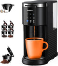 SHARDOR 3 in 1 Single Serve Coffee Maker for K Cup &amp Ground Coffee &amp Teas Pod Coffee machine 6–14oz Brew Sizes 40oz Detachable Water Reservoir Descale Settings Black