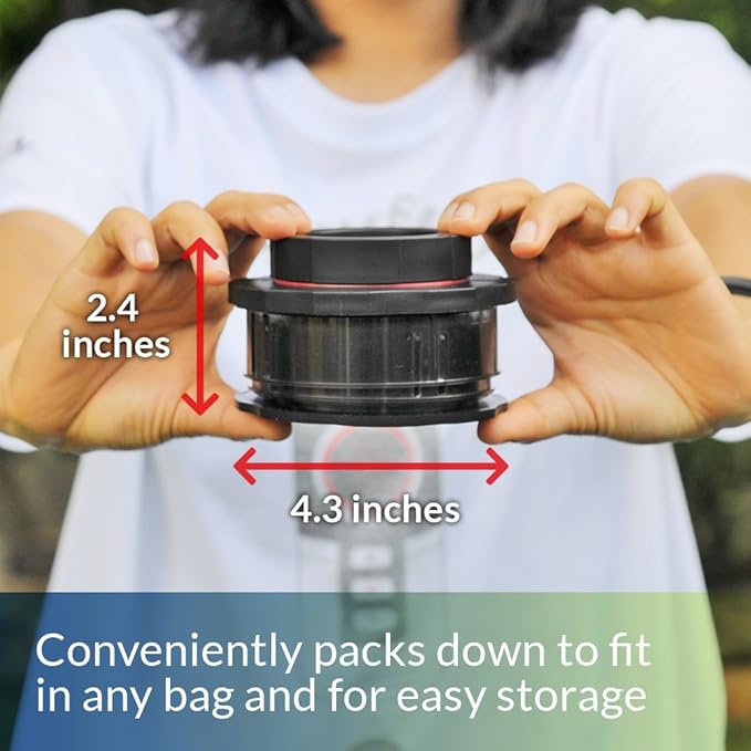Cafflano Kompact Portable Coffee Maker - Black - Travel Hot and Cold Coffee Brewer French Press Pour Over - Travel Coffee Pot Cup