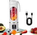 Digital Multimode Juicer Blender - Smart LED Display Multimode Personal Portable Juicer 3-Speed Variable Speed USB Rechargeable 12-Blade Ice Crusher for Smoothies Liquid (White)