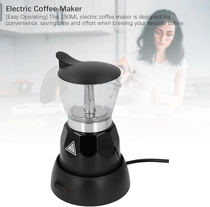 Yosoo Electric Coffee Maker Pot Stylish Practical 150ML Capacity Electric Coffee Pot Home Kitchen Office