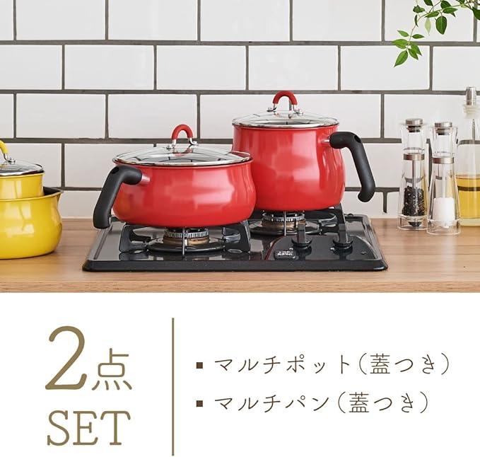 Wahei Freiz ToMay AMB-2837 Multi-Pot &amp Multi Pan Set Medium Light Blue Compatible with Induction and Gas