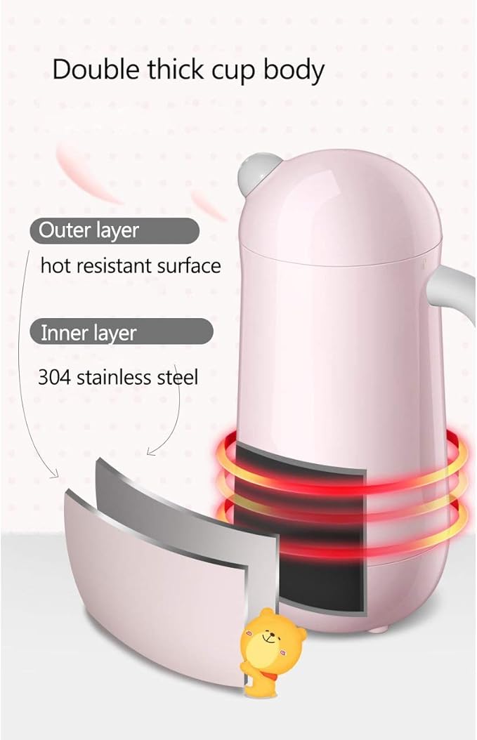 Mini Soymilk Machine Portable Soy Milk Rice Paste Maker Electric Juicer Blender Food Grinding Heating Processor 350ml(Black-JoJo's Bizarre Adventure1)