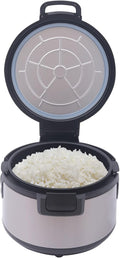 100W Rice Warmer 19L/20Qt Electric Rice Warmer Portable Food &amp Rice Warmer with Rice Spoon Commercial Rice Warmer for Restaurant Party Family Non-stick Inner Pot Warming 68℃/72℃ 110V/60HZ