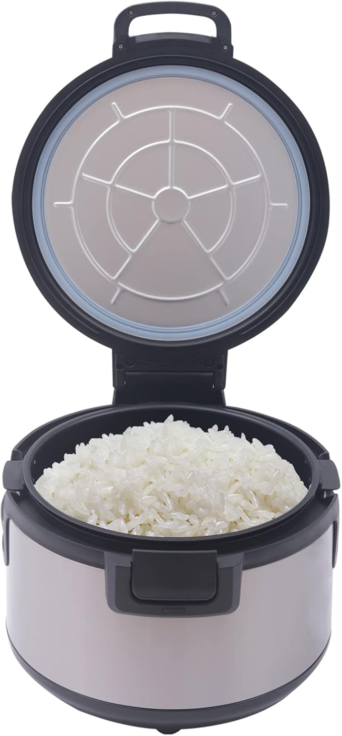 100W Rice Warmer 19L/20Qt Electric Rice Warmer Portable Food &amp Rice Warmer with Rice Spoon Commercial Rice Warmer for Restaurant Party Family Non-stick Inner Pot Warming 68℃/72℃ 110V/60HZ