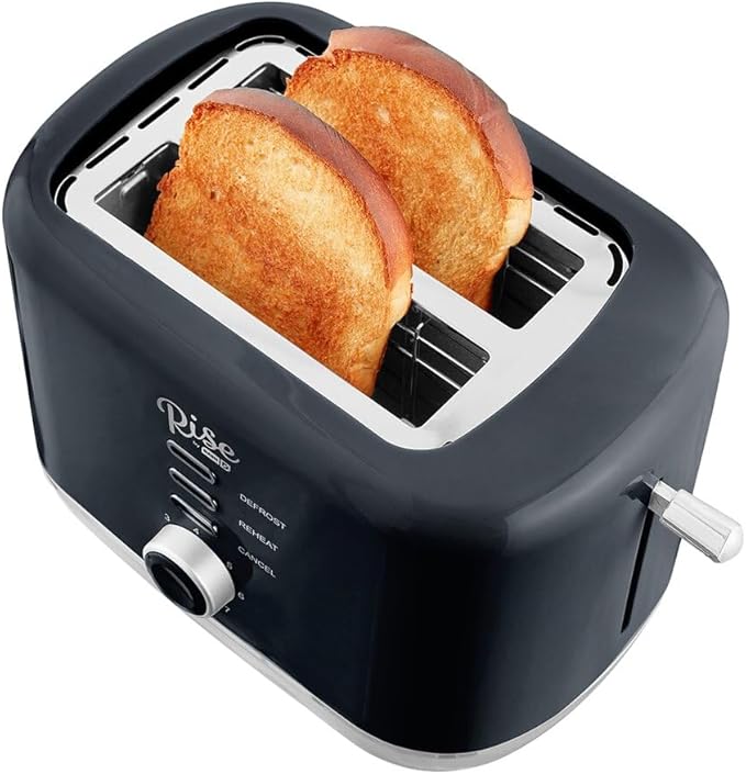 Plastic Black 2 Slot Toaster 7.4 in. H X 7.2 in. W X 11.1 in. D