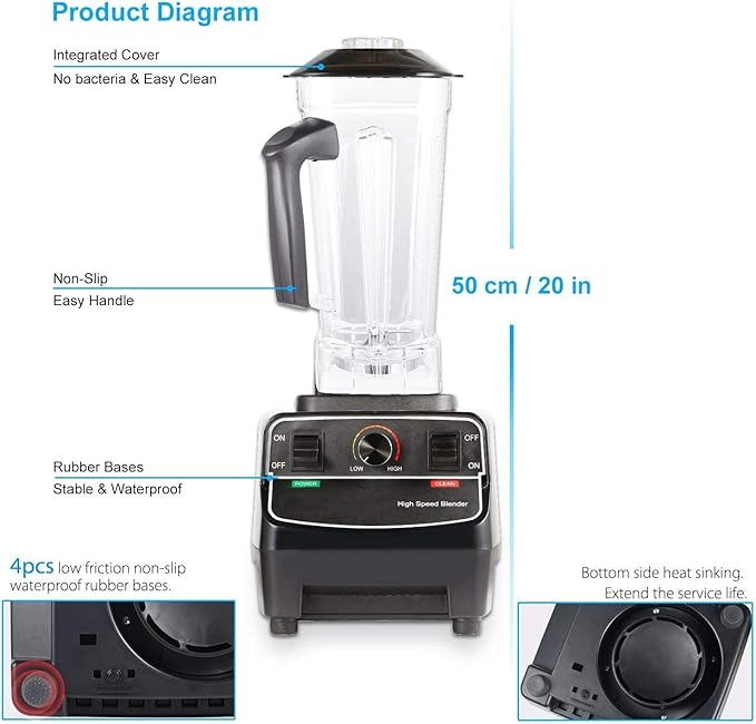 Juicer Juice Extractor with 2L Capacity 3-Speed Juicer 3 Power Adjustments Power Soy Milk Fruit Juicer Juicer Machine for Fruits and Vegetable Portable Blender