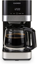 CUCKOO Classic 10-Cup Drip Coffee Maker Easy To Use Coffee Machine with Programmable Timer Includes Glass Coffee Pot with Two Brew Strength Settings and Reusable Mesh Filter (CCM-BD011B)