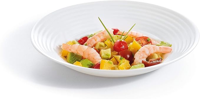 Luminarc Harena Dinnerware Plates and Dishes 19 PIEZAS White