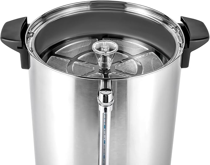 Industrial Coffee Maker Coffee Urns Premium Commercial Coffee Machine Large Stainless Steel Coffee Maker Automatic Coffee Brewing Thermostable Design (12L/3.17Gal)