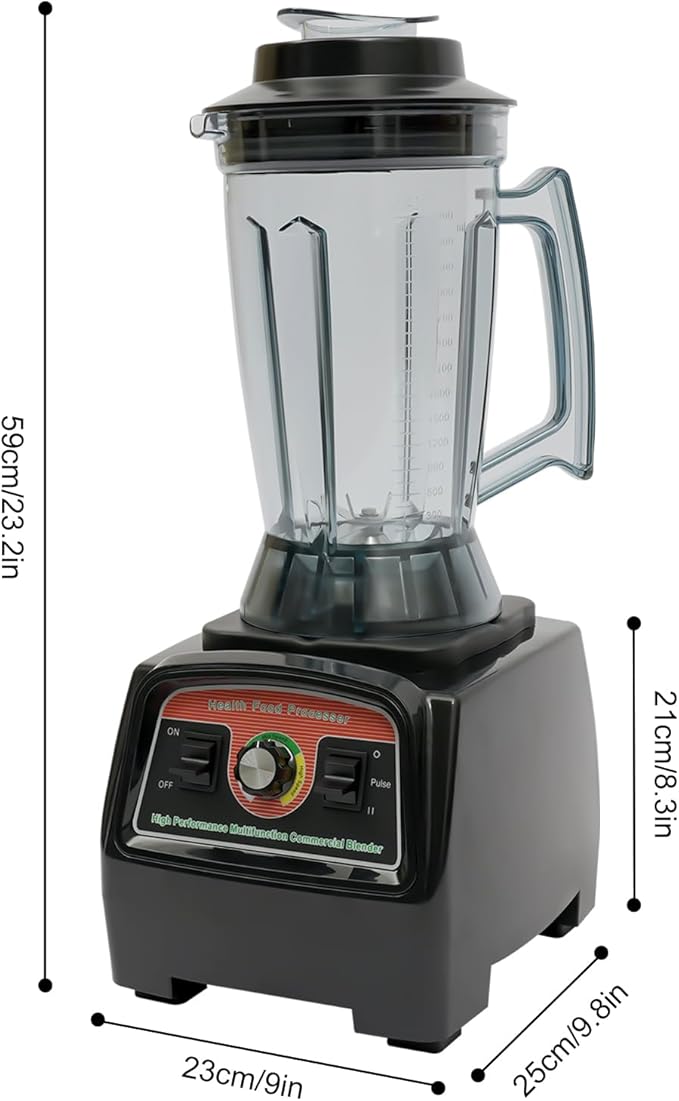 DYRABREST 3.9L 2800W Commercial Mixer Food Processing Machine Professional High Speed Countertop Ice Cream Maker Juicer Machine for Fruits and Vegetables Smoothies Shakes