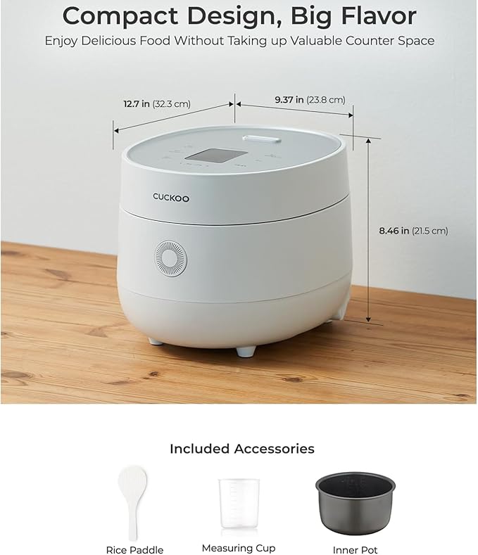 Rice Cooker - 6-Cup (Uncooked) Micom Rice Cooker | 13 Menu Options: Quinoa Oatmeal Brown Rice &amp More Touch-Screen Nonstick Inner Pot | White