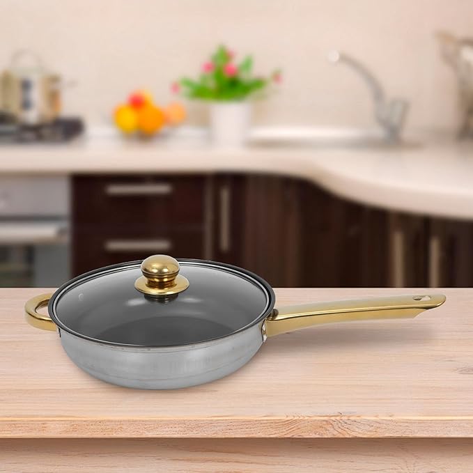 Stainless Steel Cookware Set with Lids Versatile Kitchen Pots and Pans for Boiling Frying Simmering Even Heat Distribution Design for Everyday Family Cooking