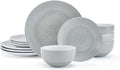 12 Piece Dinnerware Set Service for 4 Dinnerware Set Dishes and Plates Sets Dinner Plate Salad Plate Dinner Bowl