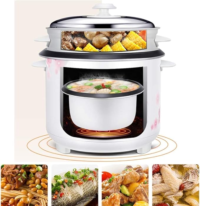 Rice Cooker Household Non-Stick Rice Cooker with Steamer Automatic Heat Preservation for 3-8 People