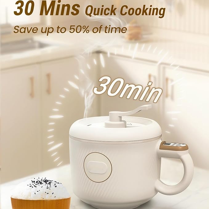 Rice Cooker Small 1.2L - Mini Rice Cooker 2 Cup Small Removable Electric Rice Cooker for 1-2 People 6 Modes Rice Cooker for White Rice Brown Rice Stew Ramen Porridge Hot Pot