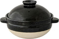 Nagatani Seitou ACT-01 Hase-en Kamado-san Earthenware Pot for Rice 3 Cuisines Made in Japan (With Rice Spoon Recipe) Diameter 9.4 x Height 7.1 inches (24 x 18 cm) Heat Retention Prevents Spills