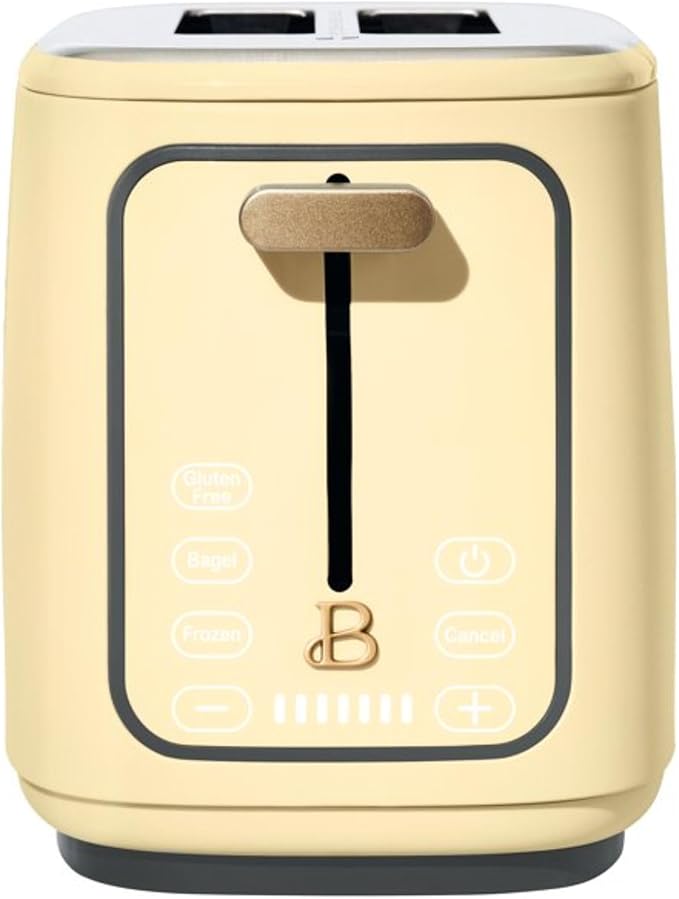 Smart Kitchen Toaster with Touch Interface and Preset Modes Advanced Two-Slice Toaster with Wide Slots and 7 Browning Levels (Buttercream)