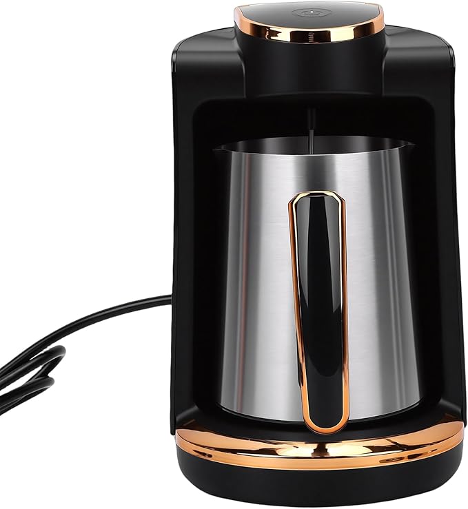 Turkish Coffee Maker Stainless Steel 550W 250ML Single Cup Turkish Coffee Machine for Home Office Travel (US Plug 110V)