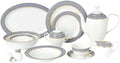 57Piece Dinnerware Set-Bone China Service For 8 People-Sapphire
