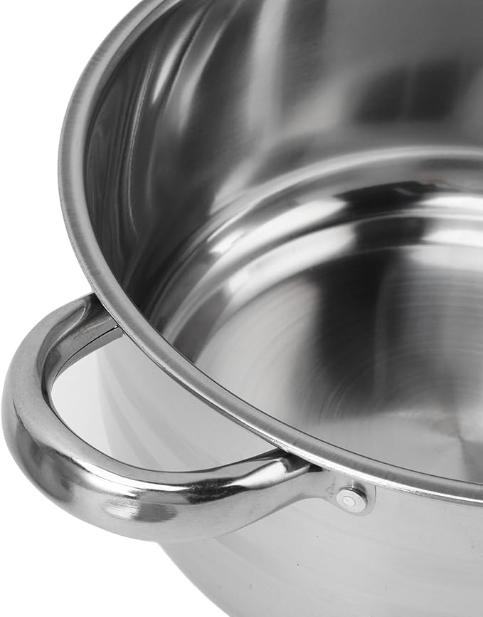 Stainless Steel Pots Pans Set Kitchen Cookware Set with Soup Pot Saute Pan Lids 13 - Piece Stainless Steel Cooking Set for Home Stovetop Use Dishwasher Safe and Heat -