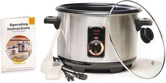 Pars Automatic Persian Rice Cooker - Tahdig Rice Maker Perfect Rice Crust 25 Cup