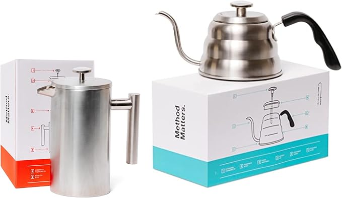 Barista Warrior French Press Coffee Maker &amp Gooseneck Kettle