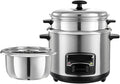 Portable Rice Cooker with Stainless Steel Inner Pot Steamer &amp Warm Functions Ideal for 1-11 People 2-6L Capacity(2L)