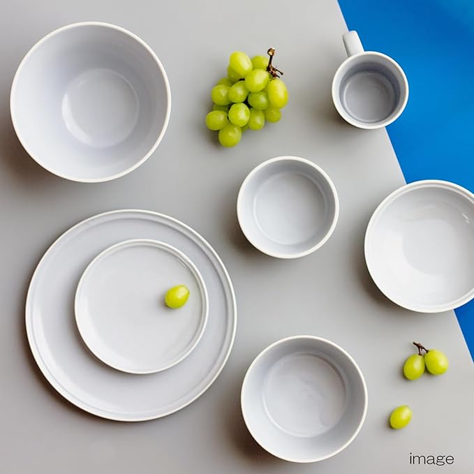 Aito Seisakusho 567-507 Mino Ware Ciel Tableware Set Living Alone 6-Piece Set Gray Dishwasher Microwave Safe Made in Japan