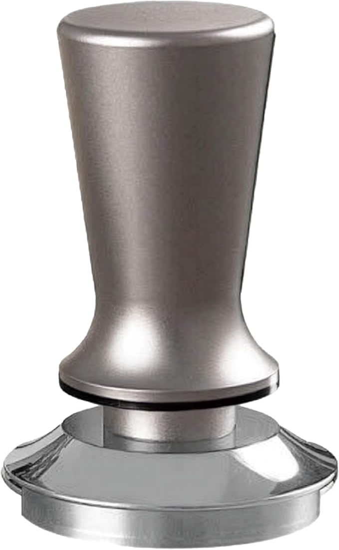 Cecotec Tamper51 Baristeo Coffee Press 51 mm Professional Press with Spring Flat Base Stainless Steel Ergonomic Wooden Handle Compatible with Domestic and Professional Coffee Makers
