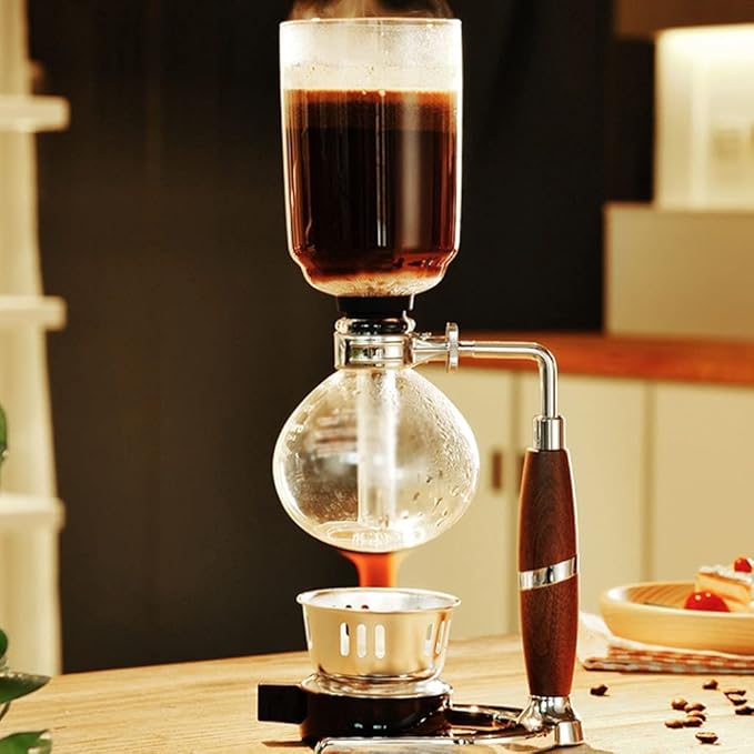 Habiba Iced Drip Coffee Maker Siphon Coffee Maker Heat-Resistant Glass Manually Coffee Brewer Hot Tea Maker Machine Home Office Coffee Maker Reusable