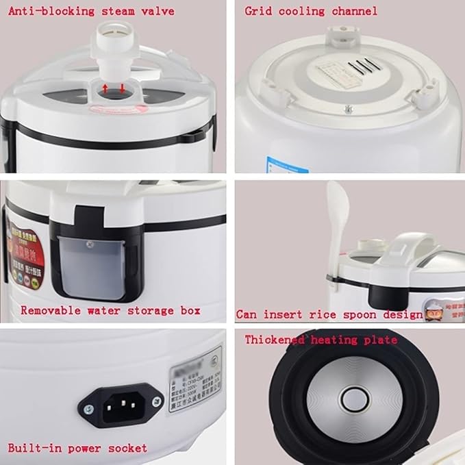 Rice Cooker Household Multifunctional 304 Stainless Steel Double Tank Rice Soup Separation Intelligent Heat Preservation (3L) ()